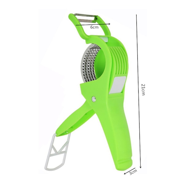 Ergonomisk grönsaks- och fruktskärare, högkolstålblad säkerställer smidig mekanism och snabb salladsberedning utan ansträngning