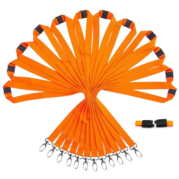 12 kpl merkki-kaulakorua - Oranssit