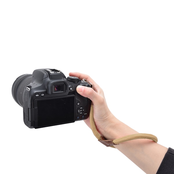 Justerbar kamerahandledssnöre för Nikon digital SLR-kamera snabbkoppling handrep Khaki