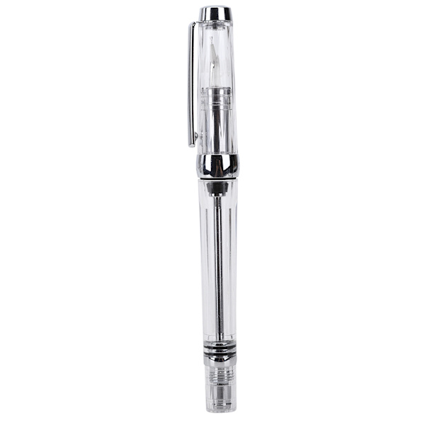 Stor kapacitet fyldepen Transparent Business Writing Pen Kontor Skoleartikler 0,5 mm NibTransparent Hvid