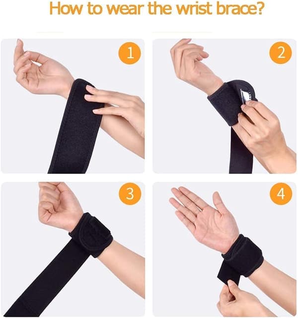 Sort bånd elastisk håndledsbandage - Håndledsbeskytter