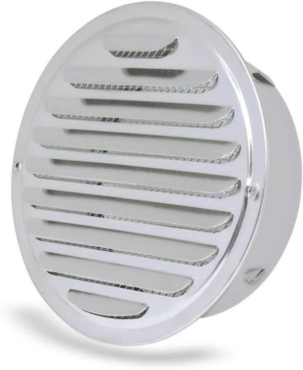 Ventilgitter - Rundt ventilgitter, ventilgitter i rustfritt stål, ventil med netting, rundt ventilgitter for eksosrør