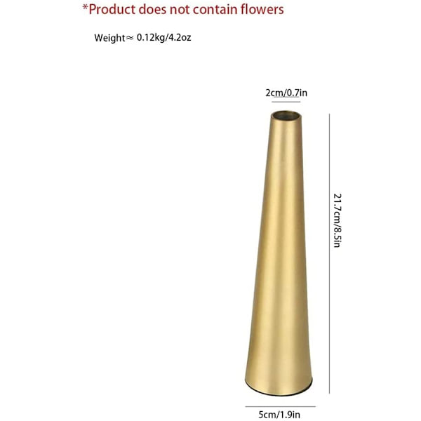 Moderne hjemmedekor smijern bordvase Gyllen metallvase H