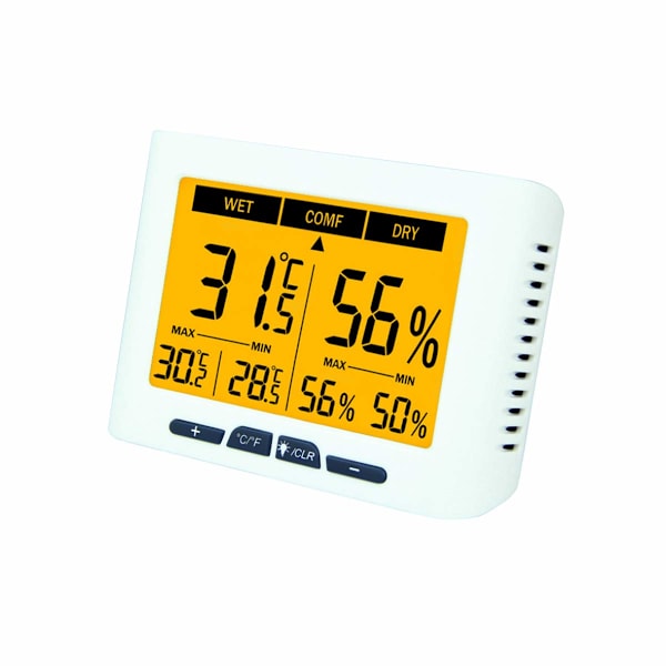 Digital Termometer för Inom- och Utomhusbruk med Flera Funktioner, Multifunktionell Display med Hög Noggrannhet, Temperatur- och Luftfuktighetsmätare