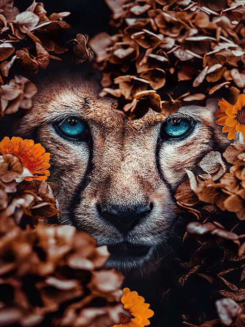 30x40cm 5D DIY Diamantmålning Full, N#Série Animaux, DIY Diamant