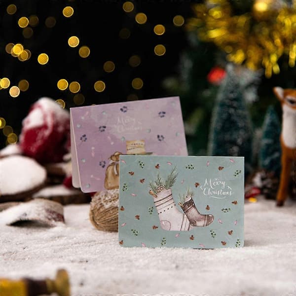 6 st God Jul-kort Julhälsningskort med kuvert DIY-present A