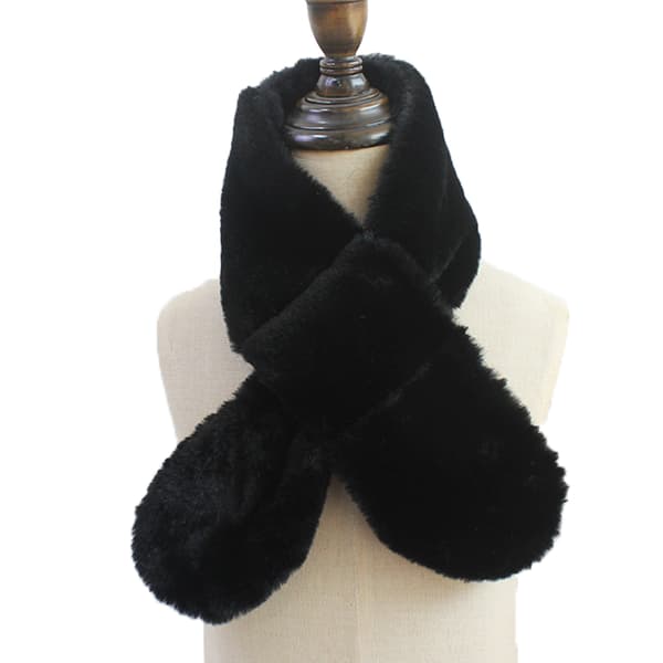 Fleece Skjerf for Gutter og Jenter Varmt Vinter Høst Barn Krage Skjerf Halsvarmer Barneskjerf Solid color black