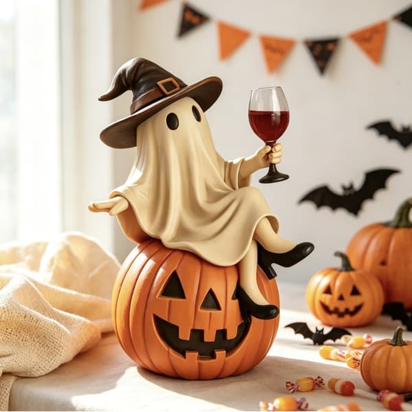 Halloween-hartsikummituspatsas, maljaa nostava koriste