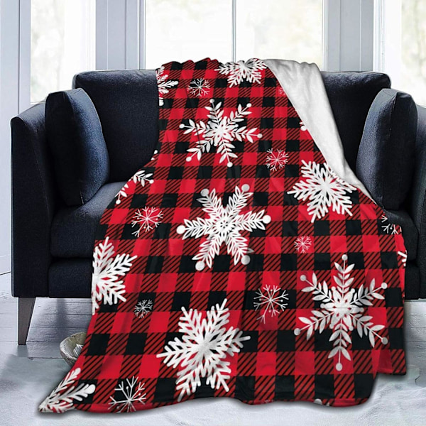 Juleplaid Julepynt Sort Rød Buffalo Plaid