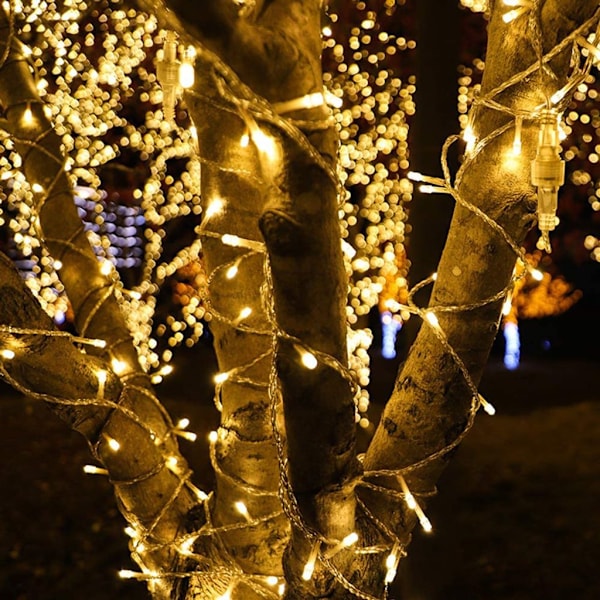 Superstarka LED-ljusslingor, kopplingsbara 1000 LED 100m längd Vattentäta utomhusljusslingor för jul, bröllop, fest, trädgårdsdekoration,