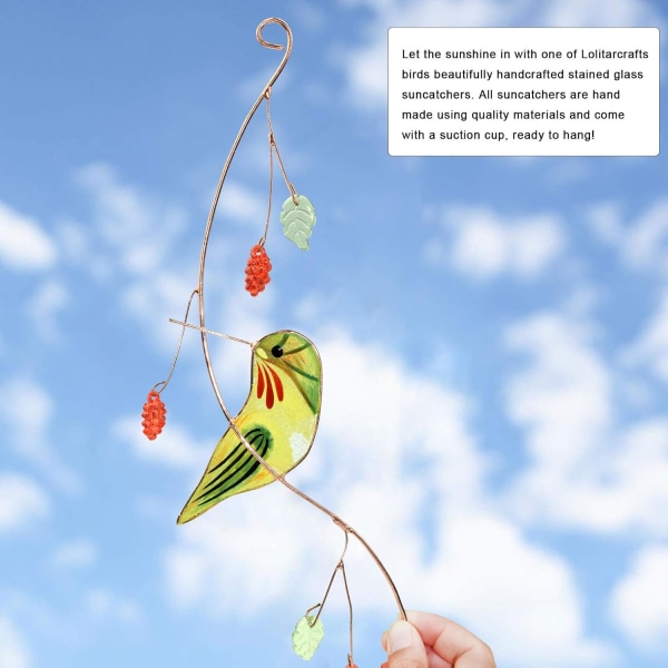Hummingbird Målat glas Sun Catcher En härlig present till din familj