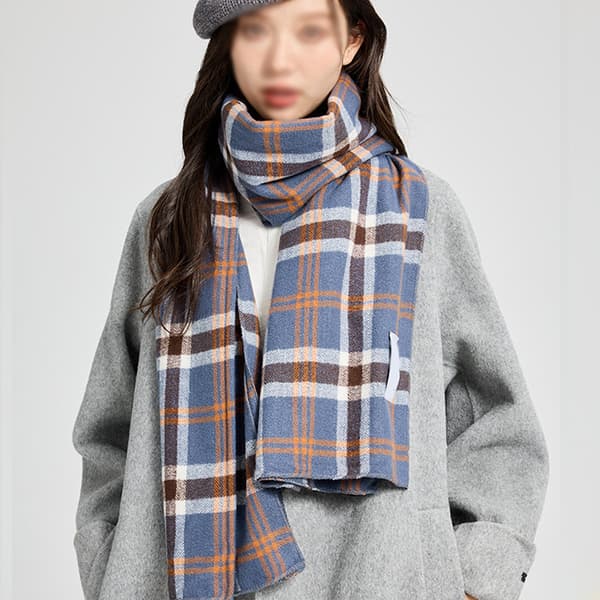 Vendbare elegante klassiske tørklæder til forår, efterår og vinter blue
