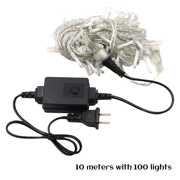 LED-julgransljus, vattentäta ljusslingor med 24V-strömplugg, 8 belysningslägen, inomhus- och utomhusljusslingor för trädgård, bröllop