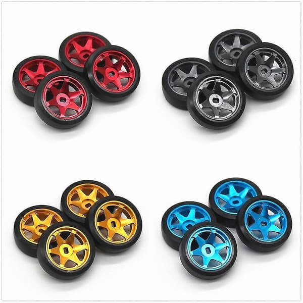 Metallfälg Hårda Drift Däck För 284131 K969 K989 P929 Mini-z Mini-q Mini-d 1/28 Rc Bil Upg