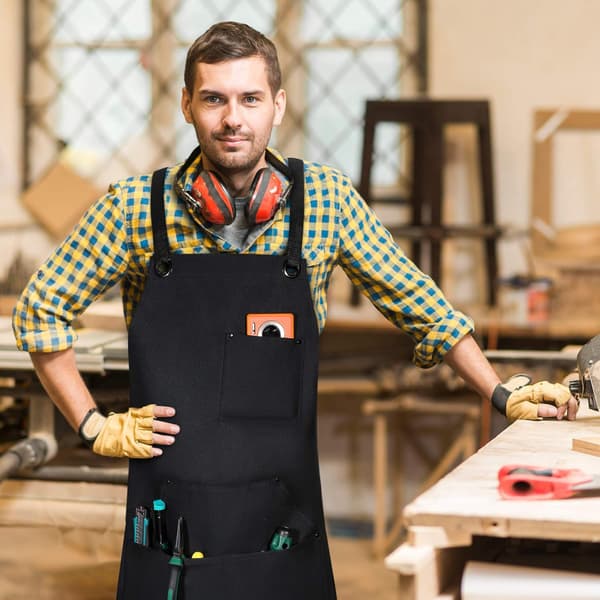 Sveiseforkle Kraftig Canvas Arbeidsforkle Sveiseforkle med 5