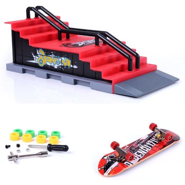 Mini Finger Skateboard and Ramp Accessory Set