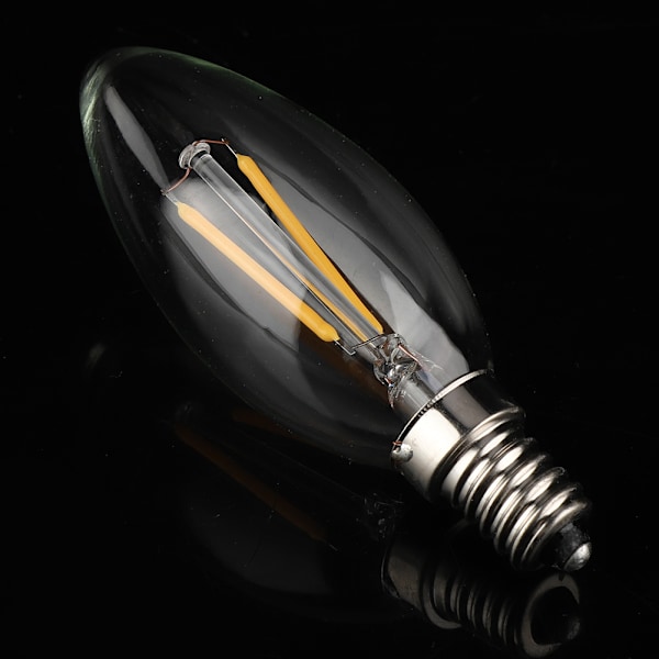 E14 2W LED-lampe Lyspære Lyspære Stearinlysform Varmt Hvit Lys AC 220V (2W)
