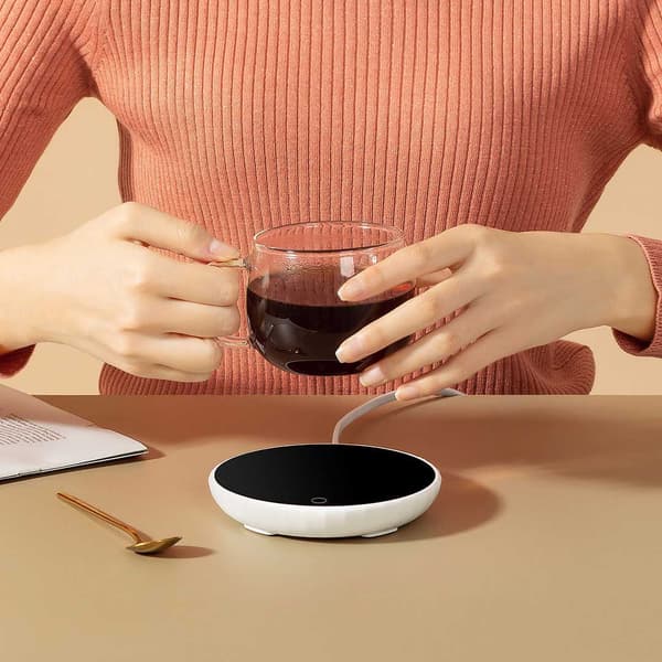 Elektrisk koppvarmer skrivebordsunderlag for te kaffe melk koppvarmer