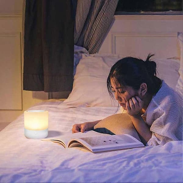 LED Smart Touch Control Natlys RGB Farve Genopladelig Dæmpbar Sengelampe