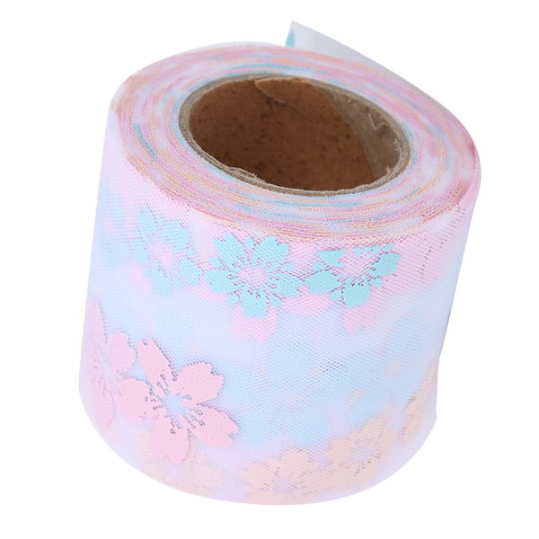 Flerfärgad genomskinlig organza bandkant presentdekoration bröllopsfesttillbehör rosa