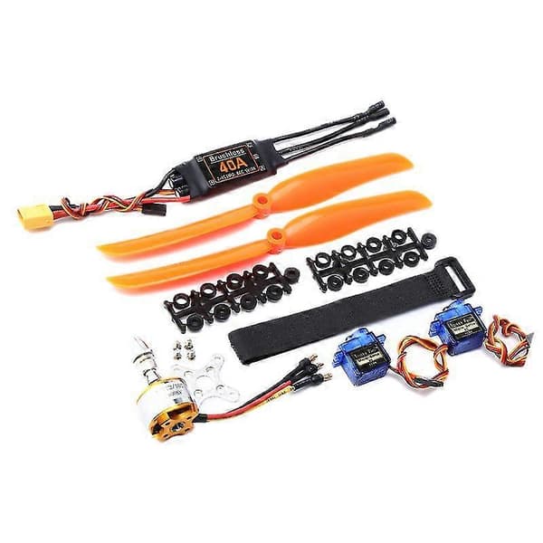 A2212 1400kv Børsteløs Motor 40a Esc Xt60 Plugg 8060 Propell Sg90 9g -servo For Rc Fastvinget Fly