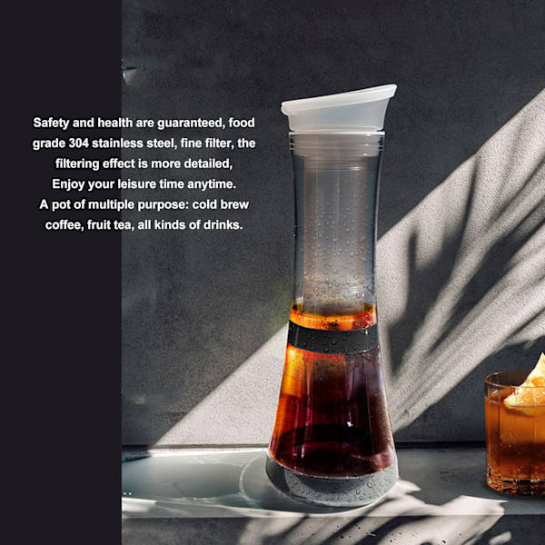 Kaffekallbryggare Värmebeständig Doftande Te Frukt 1000ML Iskallbryggare För Hemmakontor Fest
