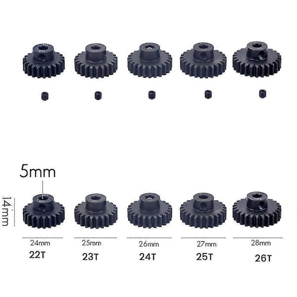 M1 5mm 11t Stål Metall Pin Ar För 1/10 Rc Bil