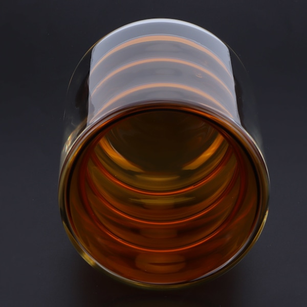 200 ml Dubbelskikts Glasmugg Värmebeständig 3 Dimensionell Spiralmugg för Kontor Hem Skola (Gul )
