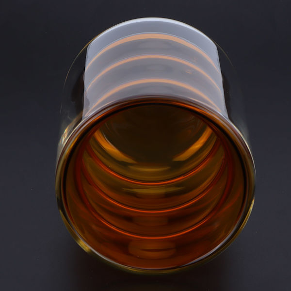 200ml Dobbeltlags Glaskop Varmebestandig 3 Dimensionel Spiral Kop til Kontor Hjem Skole (Gul)