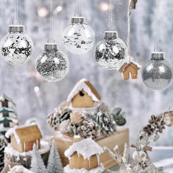 Julekulepynt, 30 stk. knusesikre juletrepyntkuler til julebryllupsfestdekor