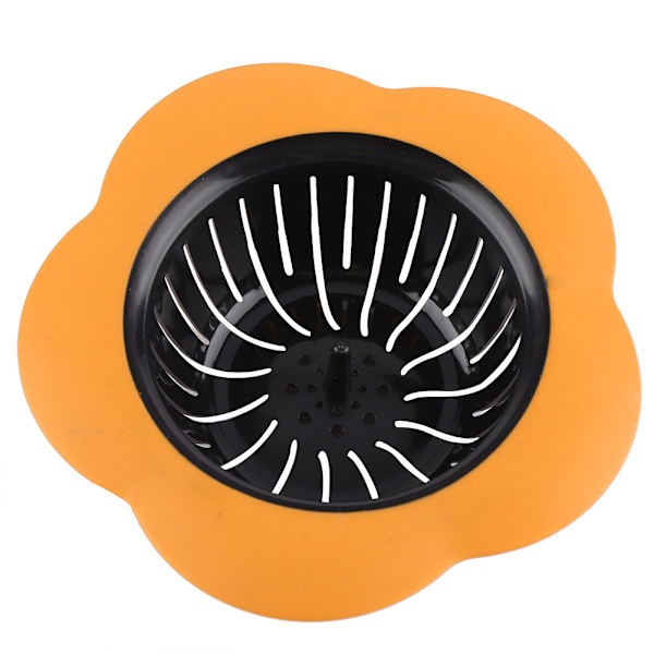 Orange Blomstformet Plastik Håndvask Si Strainer Aftapning Stop Køkken Badeværelse Tilbehør