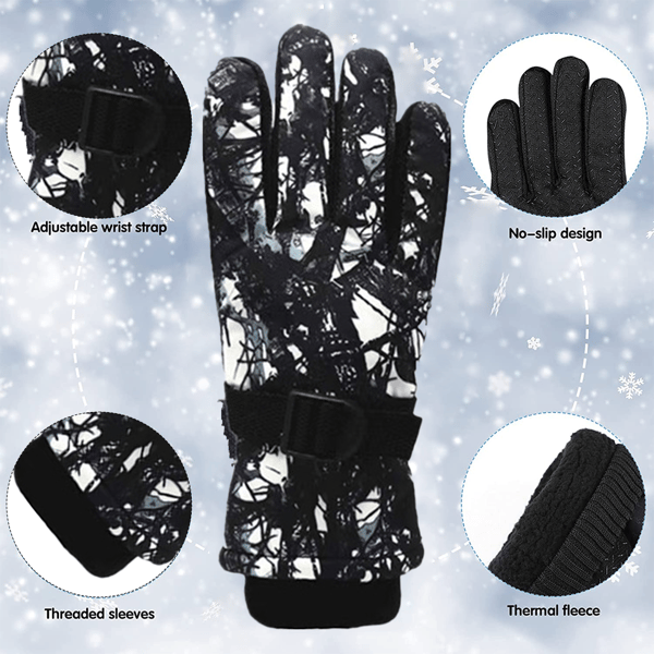 Vinter Skihandsker Vandtætte Vindtætte Snehandsker Unisex Forede Varme Handsker