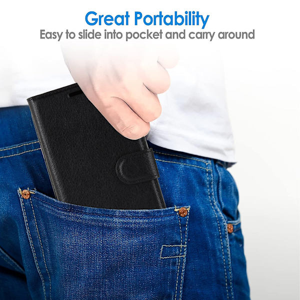 Kompatibel med iPhone 7/8/SE (2020/2022) - Wallet Case - Vælg farve! Sort Sort