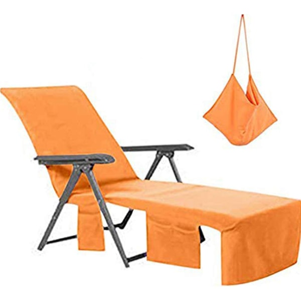 Strandstolsöverdrag med fickor, mjuk solstolsöverdrag - Nej