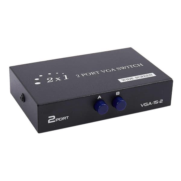 2x 1920x1440 Vga Switch 2-inn-1-ut 2 Port Delingsbryter Splitter Boks