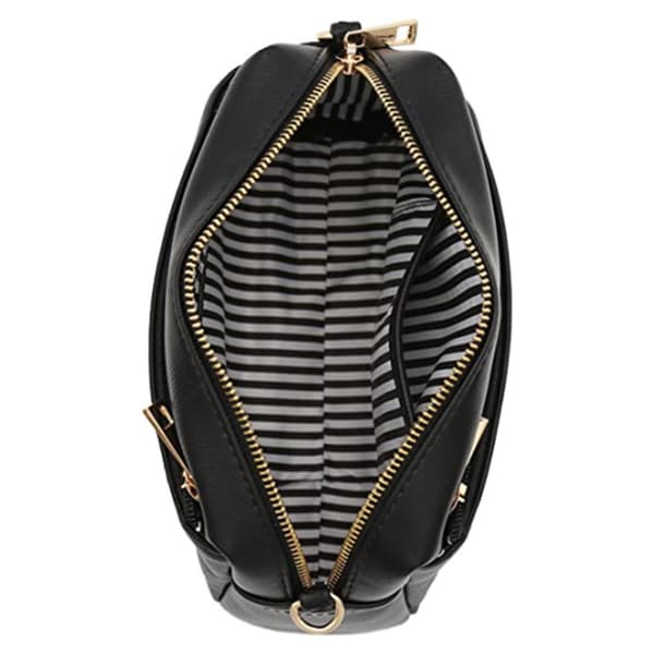 Triple Zip Lille Crossbody Taske Sort