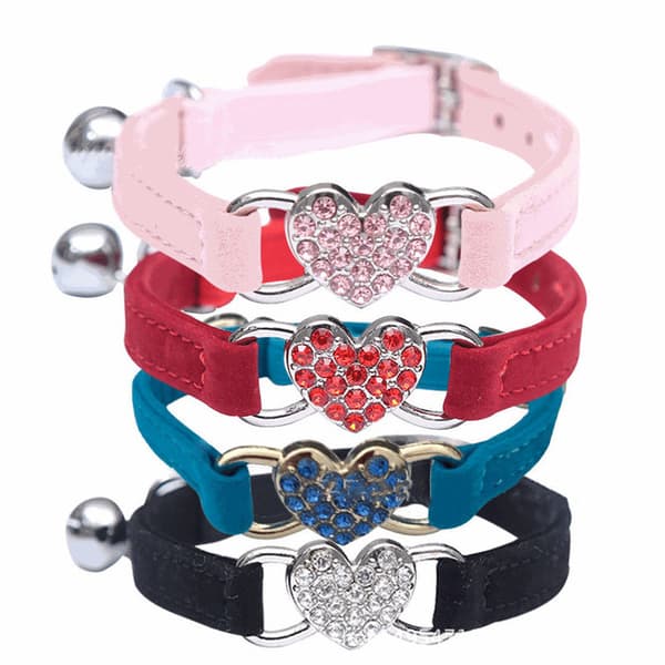 Set med 8 st Katt Halsband, Justerbar Längd 28-30cm, 1cm i Bredd