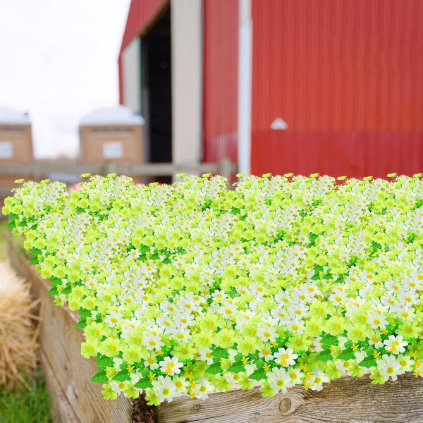 6 Buketter Kunstige Blomster Utendørs UV-Bestandig Kunstige Blomster
