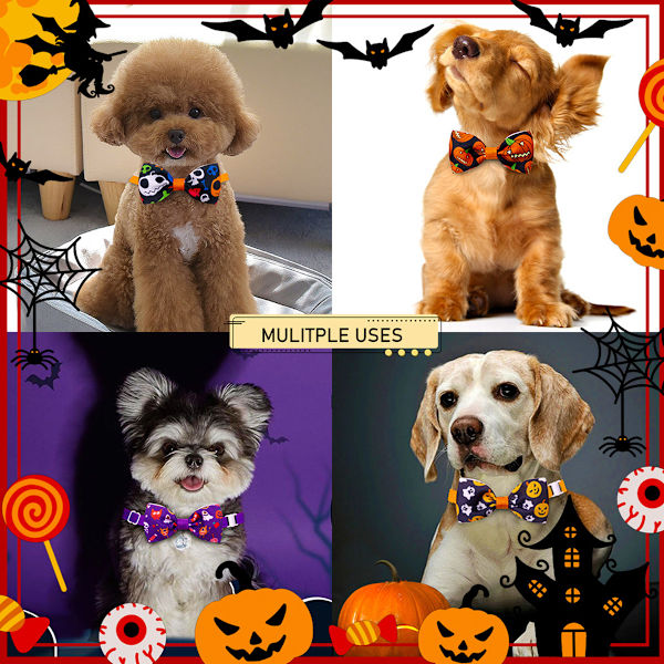 4 kpl Halloween-lemmikkieläinten koristeita Halloween-lemmikkieläinten tarvikkeita Halloween