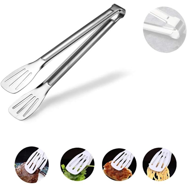 Flexibla tänger i rostfritt stål, buffébestick för enkel hantering, grilltång för utomhusbruk, silverbestick perfekt för kök och matlagning utomhus, 4 st