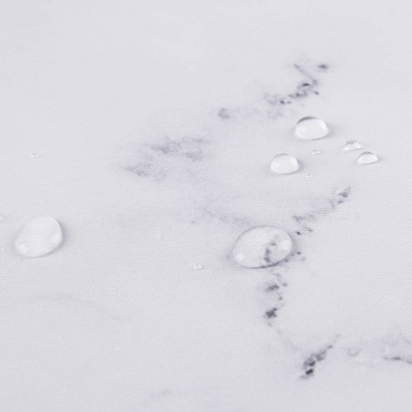 Marmor badrum duschdraperi, grå och vit tyg duschdraperi