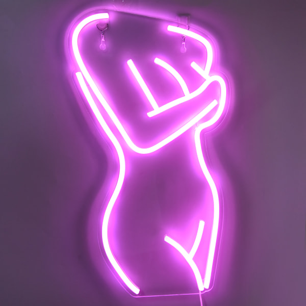 Nøgen Dame Model LED Neon Lys USB Drevet Vægskilt Kunst til Hjem Shop Bar Fest Bryllup