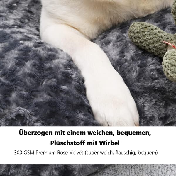 Amazon Pop-up Ros Sammet Varm Året Runt Djur Kennel XL Mörkgrå