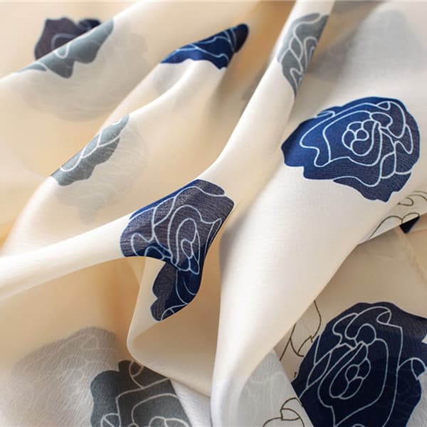 Sidenscarf Mullbärssilke Mode Scarves Lång Lätt Sjal Omlott
