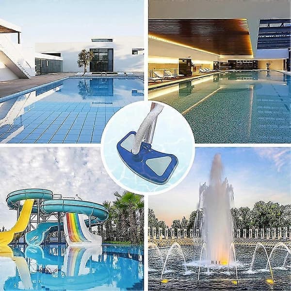 Poolrengöringstillbehör Viktat fjärilsformat poolmunstycke med bottenborstar för swimmingpooler