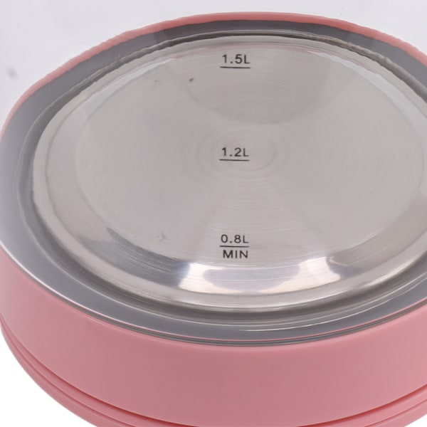 1800W Elektrisk Vandkoger 2L Varmt Vandkeddel Bred Åbning Glas Tekande Automatisk Afbrydelse Tørkogningsbeskyttelse EU Stik 220V Pink