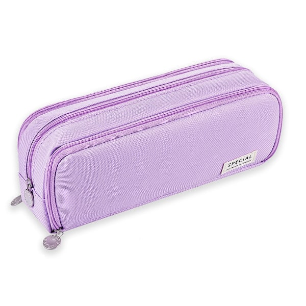 Pencil Case Pencil Cases Teenager Girls Pencil Case Pens 3 Compartments Large Capacity Pencil Case for School & Office, Purple, Kids Backpack