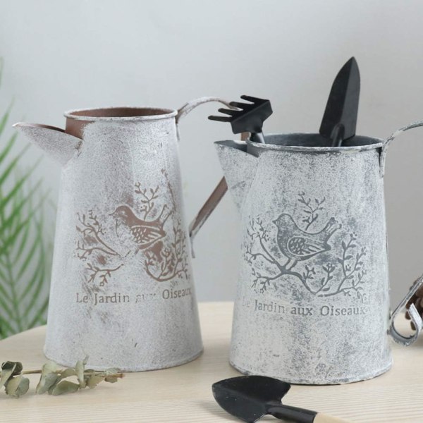 Rustik Vas Fransk Stil Landlig Primitiv Krukke Vintage Tin