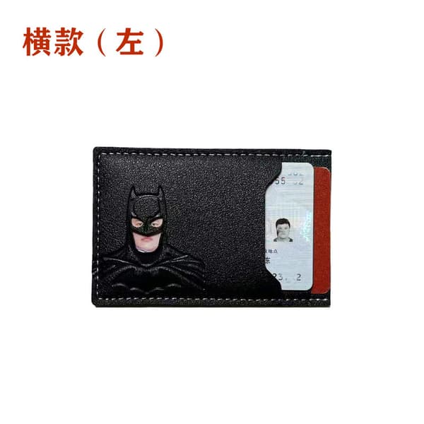 Batman Kortholder i Ægte Læder med Superhelte Maske Design