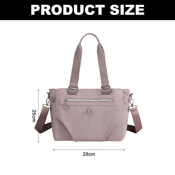 Nylon Tote Taske til Kvinder, Vintage Crossbody Skuldertasker